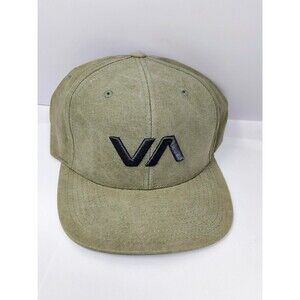 RVCA Hat Snapback Plain Logo VA Embroidered Cap Green Mid Fit